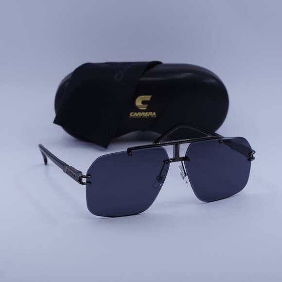 CARRERA 1054/S 0V81 IR Aviator Sunglasses - Ruthenium & Black/Grey - Picture 1 of 11